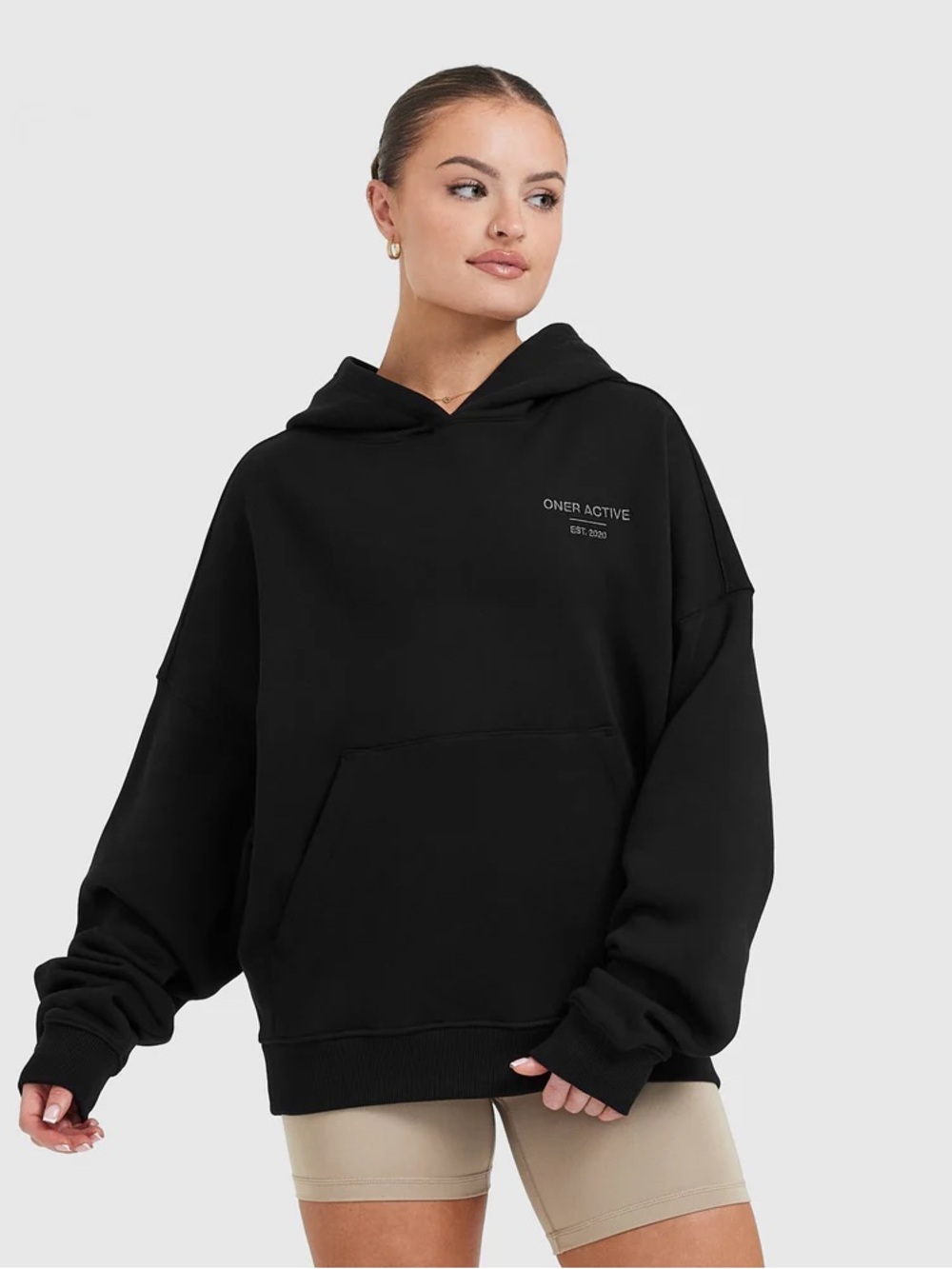 Oner Active All Day Est 2020 Oversized Hoodie Black S